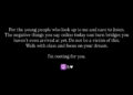 A motivational message from Damson Idris encouraging young people to focus on their dreams and avoid negativity online.