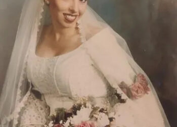 Mildred V. Wendy in her wedding dress