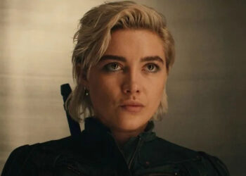 Florence Pugh is all pouty business as Yelena Belova in Thunderbolts*
