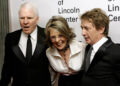 Actors Steve Martin, left, and Martin Short, right, joke backstage with Diane Keaton, this year’s honoree at the Film Society of Lincoln Center’s 34th Gala Tribute, New York, Monday, April 9, 2007. ( AP Photo/Stuart Ramson)