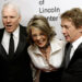 Actors Steve Martin, left, and Martin Short, right, joke backstage with Diane Keaton, this year’s honoree at the Film Society of Lincoln Center’s 34th Gala Tribute, New York, Monday, April 9, 2007. ( AP Photo/Stuart Ramson)