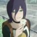 Reze holding up a flower in Chainsaw Man - The Movie: Reze Arc