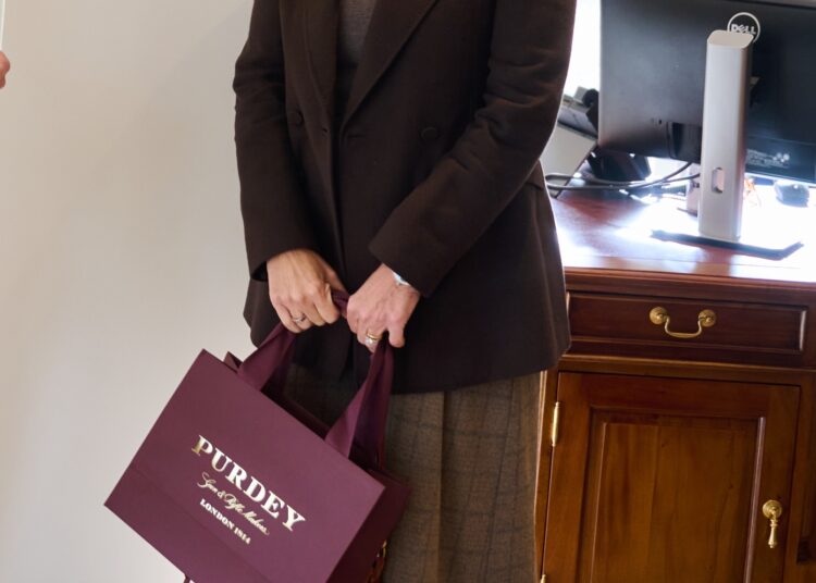 Duchess Sophie smiles as she visits Purdey At the Royal Berkshire shooting school