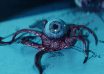 Species 64, the Eye, staring up in Alien: Earth
