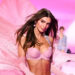 Emily Ratajkowski walks VS runway wearing pink lingerie