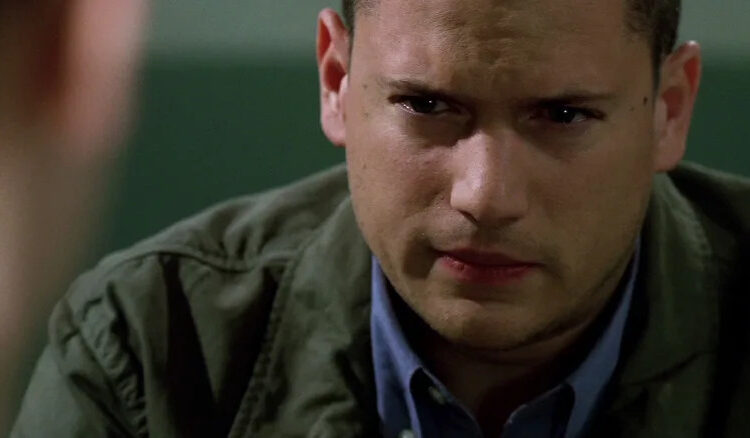 Michael staring intensely on Prison Break
