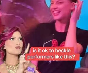 @kayla.g21/TikTok stich of influencer heckling the little mermaid "is it okay to heckle performers like this?"