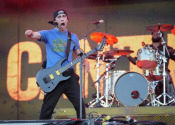 Vic Fuentes of Pierce the Veil performs at ACL Fest in Zilker Park on Saturday, Oct. 11, 2025. (Jay Janner/Austin American-Statesman)
