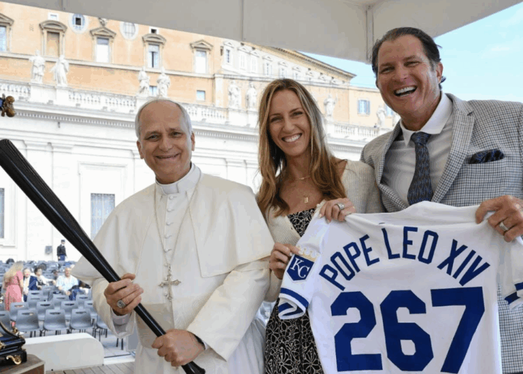 Former Royals Star Mike Sweeney Presents Special Jersey to Pope Leo XIV