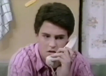 Matthew Perry's Charles Russell talks on a phone in Second Chance