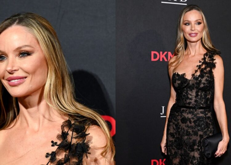Georgina Chapman Embraces Dark Glamour in Sheer Dress at DKMS Gala