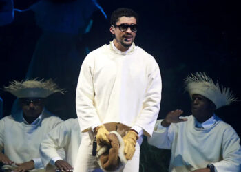 Bad Bunny performs live during