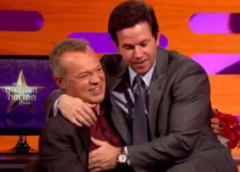 Graham Norton struggled his way through a Mark Wahlberg interview in 2013 (BBC)