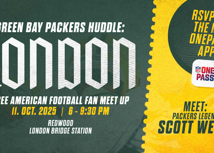 Green Bay Packers invite fans to RSVP for “Huddle” fan event in London