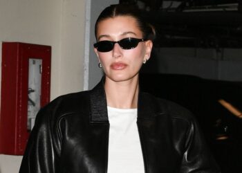 Hailey Bieber Pairs Her Lingerie Set With Rhode’s Newest Product