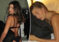 Hailey Bieber puts on cheeky display in bedroom photo shoot