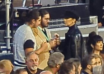 
Celine Dion shared a sweet mother-and-son moment as she fixed her son's shirt just before watching Paul McCartney perform live in Las Vegas.