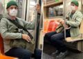 Hollywood movie star goes incognito as he rides NYC subway