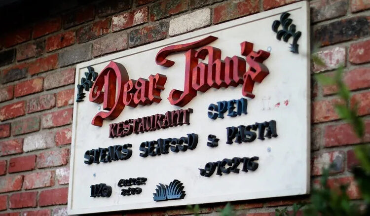 Dear John's exterior sign