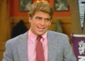 Ted McGinley's Roger Phillips is seen in closeup in Happy Days