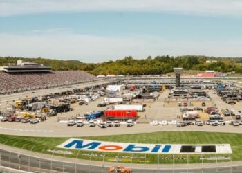 The NASCAR Cup Series field races on “The Magic Mile” in front of a sold-out New Hampshire Motor Speedway crowd on Sunday, Sept. 21, 2025.
