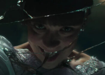 Judy's evil reflection grinning in The Conjuring: Last Rites