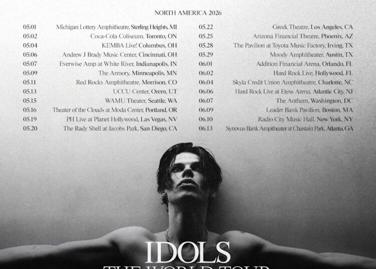Yungblud's North American tour begins in May 2026.