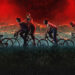 The kids of Hawkins, Indiana riding their bikes in a promo image for Stranger Things season 5.