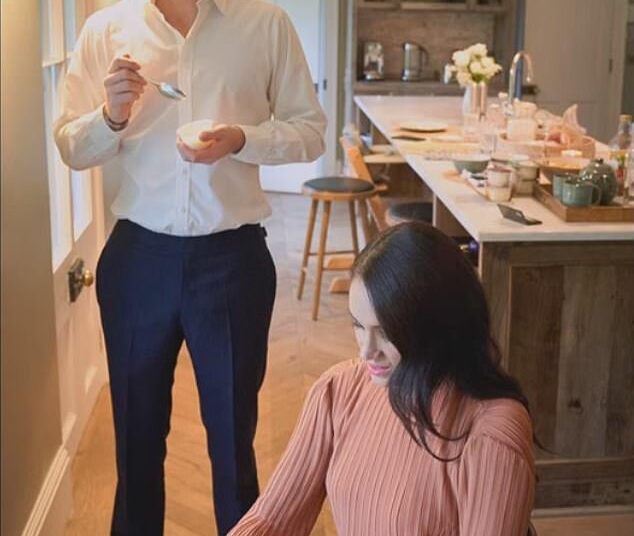 Frogmore Cottage became home to the Duke and Duchess of Sussex in 2019 when they were newlyweds after the late Queen Elizabeth II gifted it to them. Pictured in the first episode of their Netflix documentary