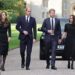 Just one day after the late Queen's tragic passing, the then Duke and Duchess of Cambridge wandered alongside the Sussexes to inspect the sea of floral tributes laid outside of the Berkshire estate. It was the first time the 'Fab Four' had been seen together in two years