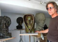 Manasquan-based artist Stephen Zorochin is seen with some of his sculptures on June 30, 2011.