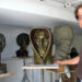 Manasquan-based artist Stephen Zorochin is seen with some of his sculptures on June 30, 2011.