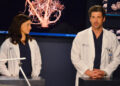 GREY'S ANATOMY, l-r: Caterina Scorsone, Patrick Dempsey in 'We Are Never Getting Back Together' (Season 10, Episode 22, aired May 1, 2014) ph: Eric McCandless/©ABC/courtesy Everett Collection