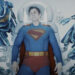 David Corenswet as Superman lays on a stretcher in the Fortress of Solitude in Superman