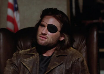 Snake Plissken glowering in Escape from New York