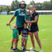 Kylie Kelce/Instagram Jason and Kylie Kelce with their daughters, Wyatt, Elliotte and Bennett
