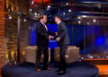 KOIN 6 News anchor Jeff Gianola talked with Stephen Colbert, September 4, 2015 (KOIN)