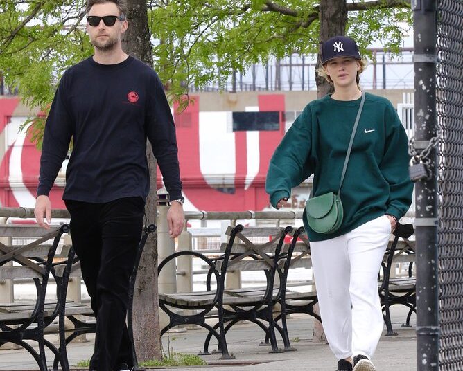 Jennifer Lawrence with husband Cooke Maroney.