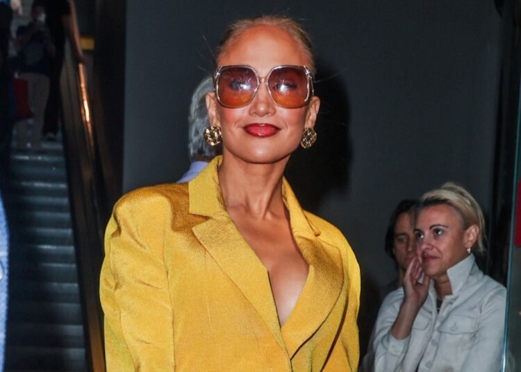Jennifer Lopez Steps Out in Striking Mustard-Yellow Outfit Featuring a Plunging Neckline – Star Magazine