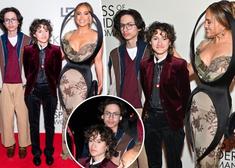 Jennifer Lopez's twins, Emme and Max, 17, make rare red carpet appearance for 'Kiss of the Spider Woman'