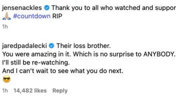 Jensen Ackles Reacts to ‘Countdown’s Cancellation