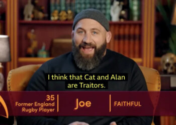 Joe Marler correctly sussed out who the Traitors are, during the penultimate episode of ‘The Celebrity Traitors’ (BBC)