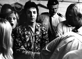 Paul and Linda MCcartney being arrested for marijuana possession in Gothenburg in 1972: 'Paul is grimacing a lot, but he's also mugging for the camera – he's definitely working the whole thing for the maximum publicity,' said Stevens