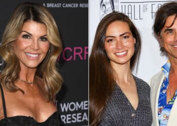 Actor John Stamos and his wife Caitlin McHugh, alongside his former co-star Lori Loughlin.