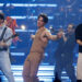 The Jonas Brothers -- Kevin (left to right), Joe and Nick -- perform in 2023 at the Prudential Center in Newark.