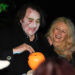 Ross and his wife, Jane Goldman, outside their home handing out treats to trick-or-treaters (PA Wire)