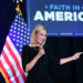 White House faith adviser Paula White-Cain speaks during an Evangelicals for Trump campaign event titled "Praise, Prayer and Patriotism" in Alpharetta, Ga. (John Amis/Associated Press)
