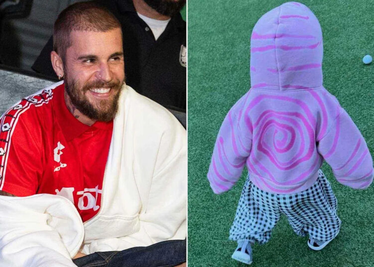 Justin Bieber Shares New Photos of Son Jack Blues, 13 Months, as He Toddles Around in a Colorful Outfit