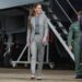 The Princess of Wales showed off her newly lightened locks as she paid a visit to RAF Coningsby today