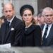 William and Kate have carried on as normal in the wake of Andrew's effective expulsion from royal life (pictured at the funeral of the Duchess of Kent last month)